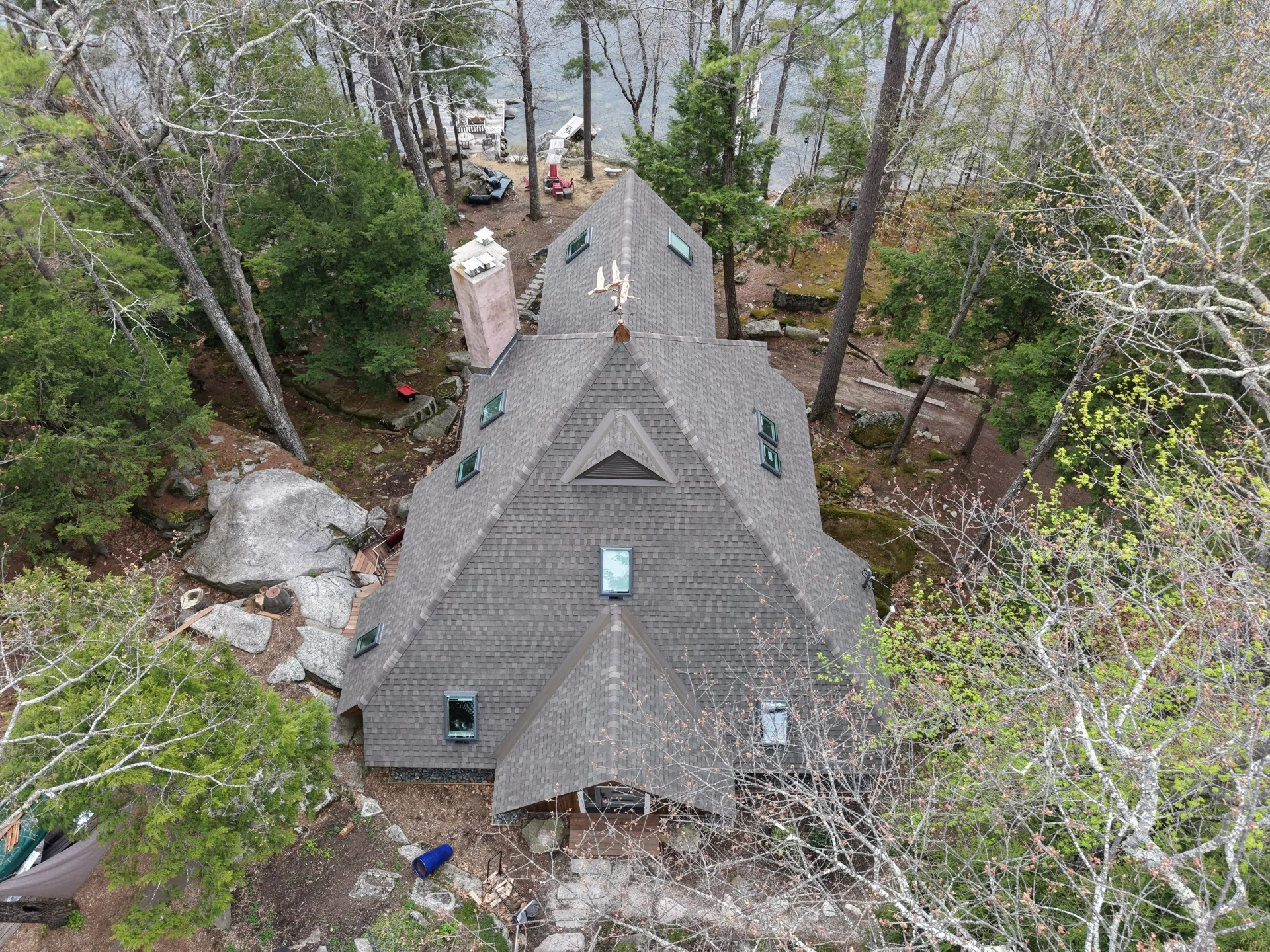 Roof replacement project in Raymond, Maine